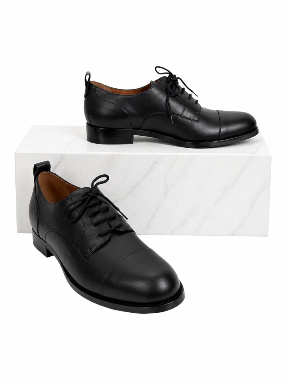 Valentino Garavani Black Derby Divise Leather Shoes Lace Up Size 42/ 9
